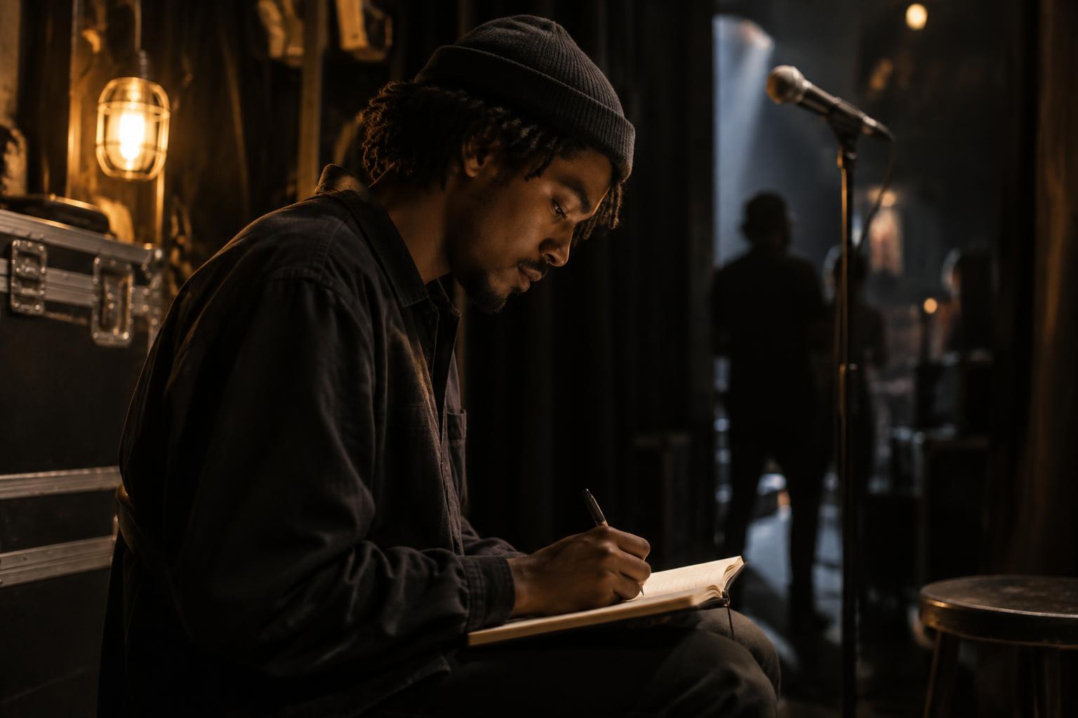 Escritor preparando una obra